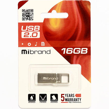 Flash Mibrand USB 2.0 Stingray 16Gb Grey, фото 2
