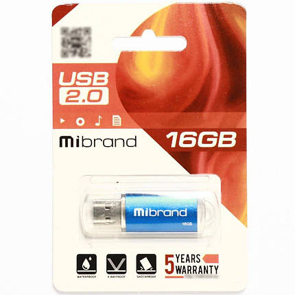 Flash Mibrand USB 2.0 Cougar 16Gb Blue, фото 3