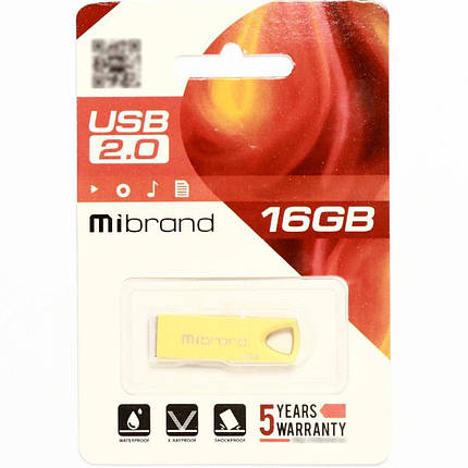 Flash Mibrand USB 2.0 Taipan 16Gb Gold, фото 3