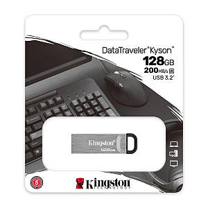 Flash Kingston USB 3.2 DT Kyson 128GB Silver/Black