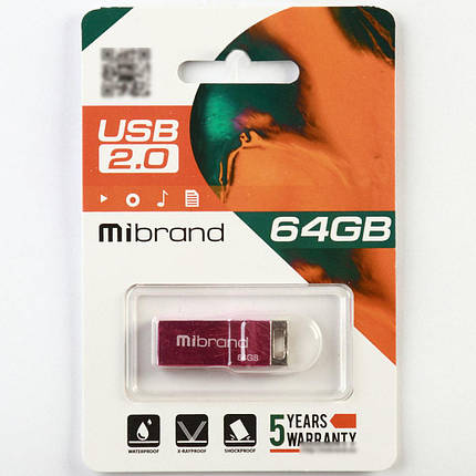 Flash Mibrand USB 2.0 Chameleon 64Gb Pink, фото 3