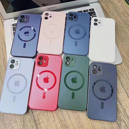 Чохол для смартфона AG Glass Matt Frame Color MagSafe Logo for Apple iPhone 14 Pro Pearly White, фото 1