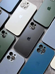 Чохол для смартфона AG Glass Matt Frame Color Logo for Apple iPhone 13 Pro Max Sierra Blue