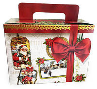 Упаковка картонная для Новогодних подарков наполнением до 1000 грамм
