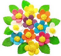 Набор цветов из мастики для куличей "Весенние цветы"