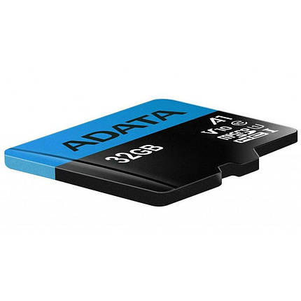 MicroSDHC (UHS-1) A-DATA Premier 32Gb Class 10 A1 (R-100Mb/s)  (adapter SD), фото 2