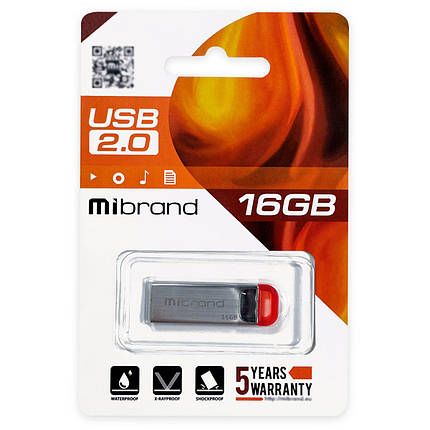Flash Mibrand USB 2.0 Falcon 16Gb Red, фото 1