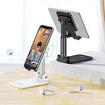 Тримач для мобільного HOCO PH29A Carry folding desktop stand White, фото 6