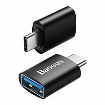 Адаптер Baseus Ingenuity Series Mini OTG Adaptor Type-C to USB-A 3.1 Black, фото 2