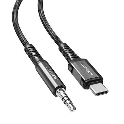Кабель ACEFAST C1-08 USB-C to 3.5mm aluminum alloy audio cable Black, фото 2