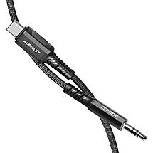 Кабель ACEFAST C1-08 USB-C to 3.5mm aluminum alloy audio cable Black, фото 2
