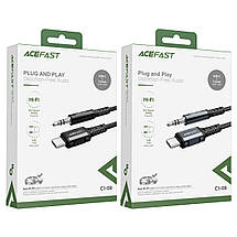 Кабель ACEFAST C1-08 USB-C to 3.5mm aluminum alloy audio cable Black, фото 3