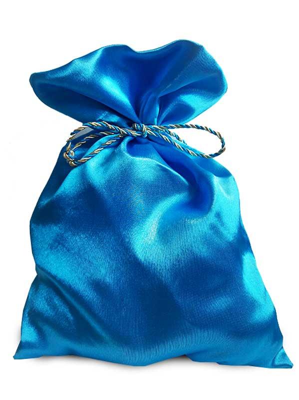 Подарочная Новогодняя упаковка - мешочек из креп-сатина на 1000 грамм - фото 1 - id-p1940086237