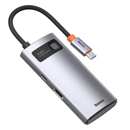 USB-Hub Baseus Metal Gleam Series 4-in-1 Multifunctional （Type-C to HDMI*1+USB3.0*1+USB2.0*1+PD*1）, фото 2