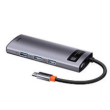 USB-Hub Baseus Metal Gleam Series 5-in-1 Multifunctional （Type-C to HDMI*1+USB3.0*3+PD*1), фото 2