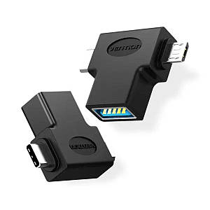 Адаптер Vention OTG Adapter Black For Android (CDIB0)