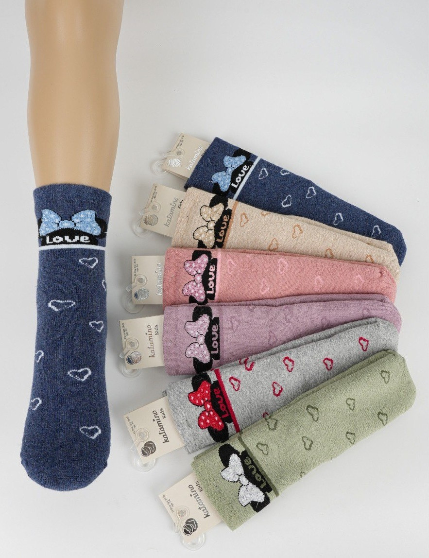Махрові шкарпетки для дівчаток 5-6 років ТМ Arti (6 шт/уп) 25057