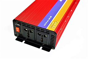 Автомобільний інвертор 12V-220V 5000W перетворювач напруги Power One + з функцією плавного пуску, фото 4