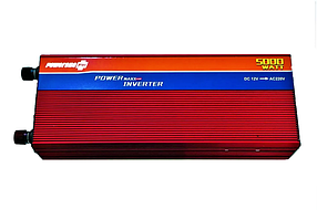 Автомобільний інвертор 12V-220V 5000W перетворювач напруги Power One + з функцією плавного пуску, фото 1
