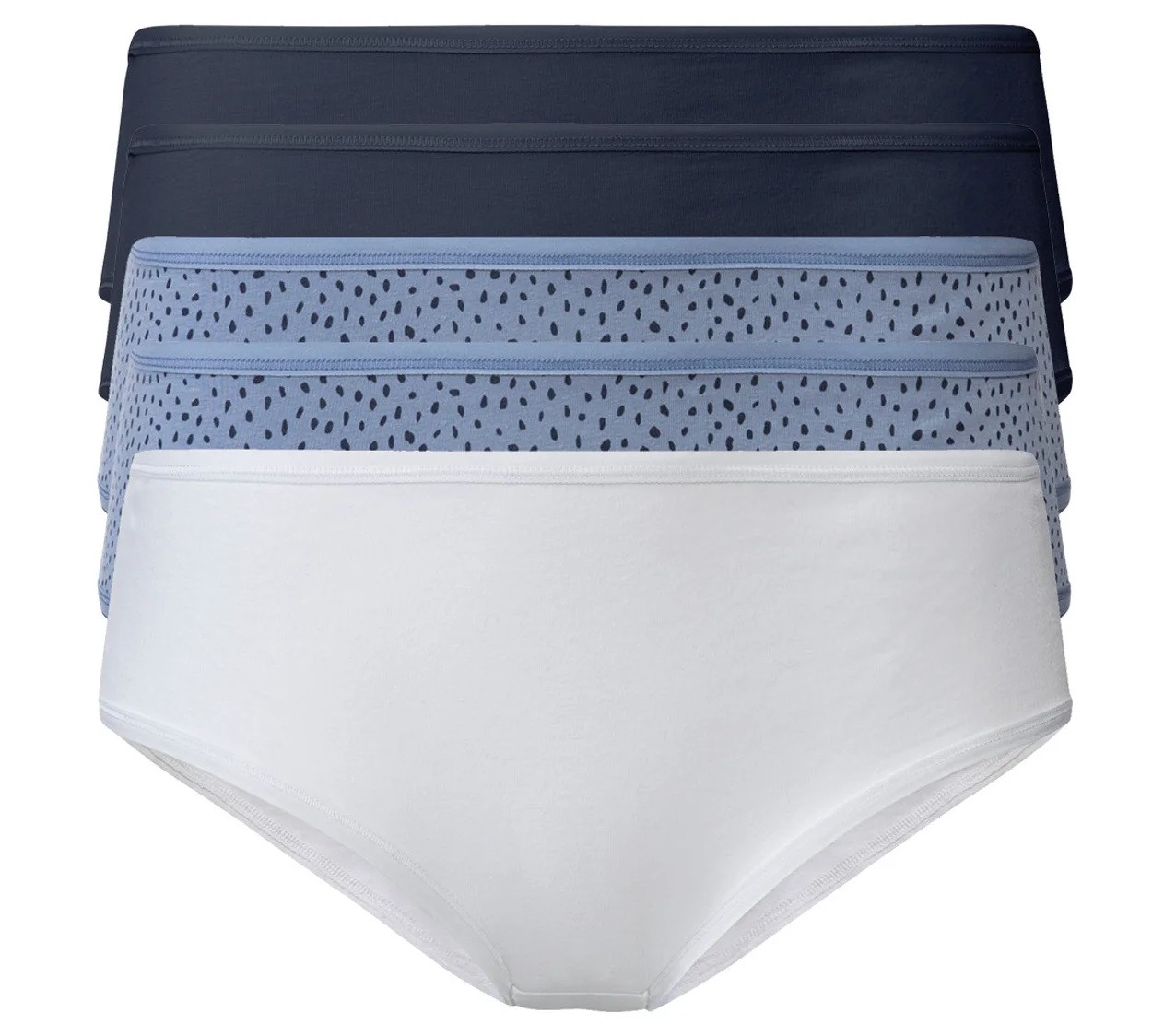 Жіночі хіпстери esmara®, 5 шт., розмір L/XL, колір синій, денім, білий