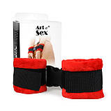 Наручники БДСМ із плюшу червоного кольору Art of Sex Кайф, фото 3