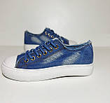 Сині джинсові кеди 37, фото 3