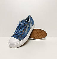 Сині джинсові кеди 37