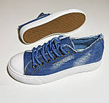 Сині джинсові кеди 37, фото 2