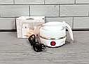 Складаний силіконовий електричний чайник 600 мл A-Plus А-1517 600 Вт / Дорожній компактний електрочайник Білий, фото 9