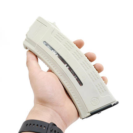 Магазин для АК коробчатий з вікном для контролю кількості заряду патронів білий, фото 1