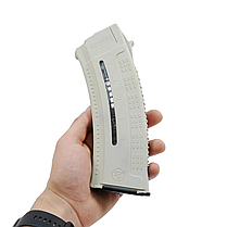 Магазин для АК коробчатий з вікном для контролю кількості заряду патронів білий, фото 3