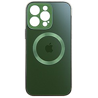 Чехол Fiji MagSafe для Apple Iphone 14 Pro противоударный бампер с защитой блока камер зеленый