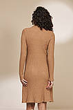 Тепла сукня у рубчик для вагітних та годування ELMA DR-33.041 капучино, фото 8