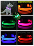 Яскравий світний нашийник USB для собак і котів. Колір —ЗЕЛЕНИЙ. XS-XL(18-58 см), фото 9