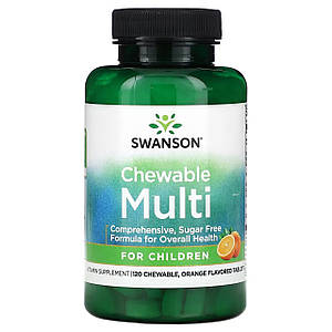 Вітаміни для дітей Swanson Chewable Multi for Children 120 жув. (уцінка термін по 1.24)