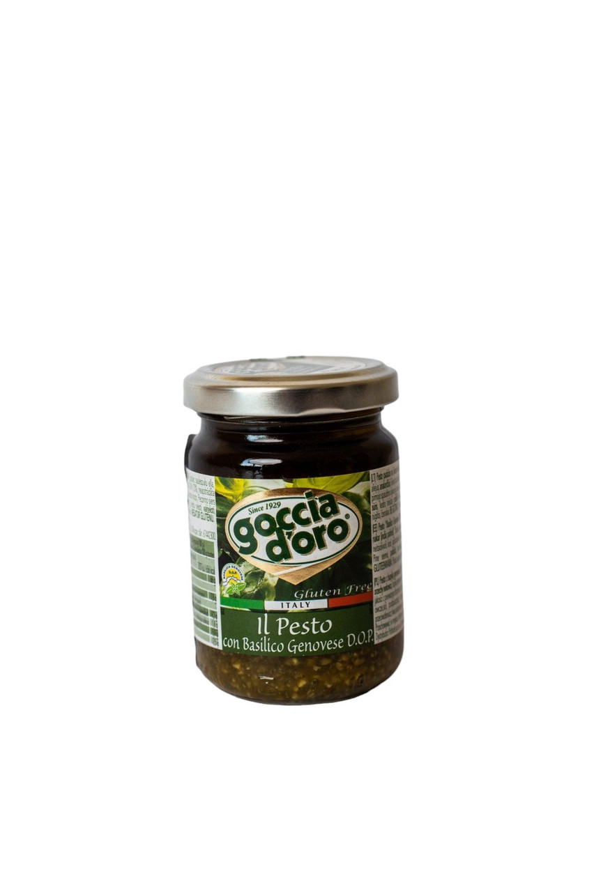 Соус Песто з генуезьким базиліком Goccia d'oro - Соус  Pesto - 0,13 л (ІТАЛІЯ) - ОРИГІНАЛ