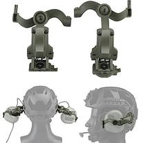 Кріплення Чебурашки для активних наушників EARMOR хакі (Ops core arc & team wendy), фото 3