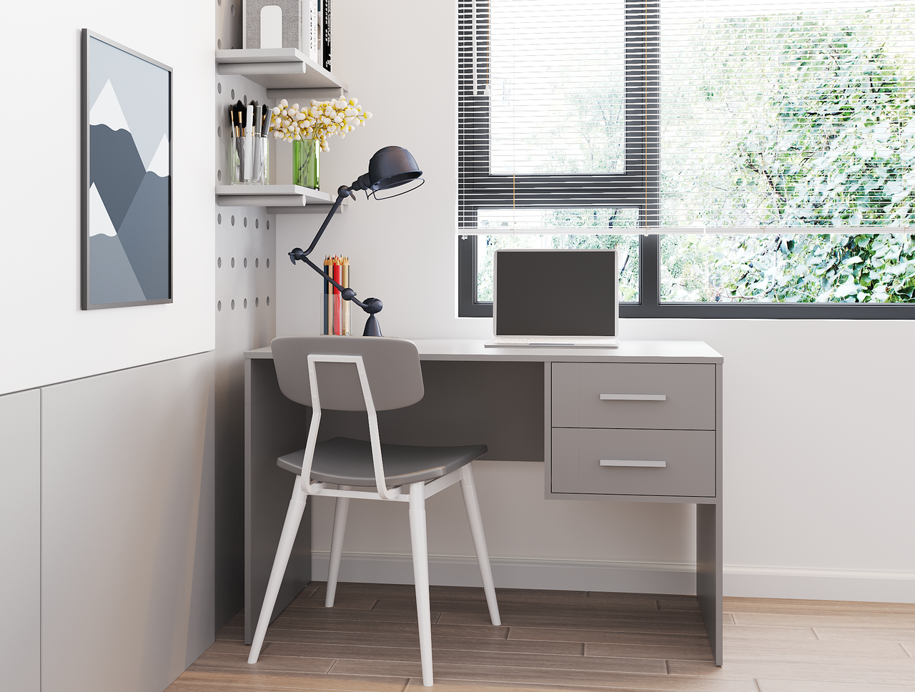 Офісний стіл Doros Т2 Сірий 120х60х75 (81339321)