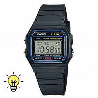 Часы черные оригинальные мужские Casio F-91W-1 retro оригинал, электронные ручные часы мужские касио наручные