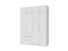 Розпашна Шафа для одягу Doros Лукас Білий 180х50х240 (44900193), фото 2