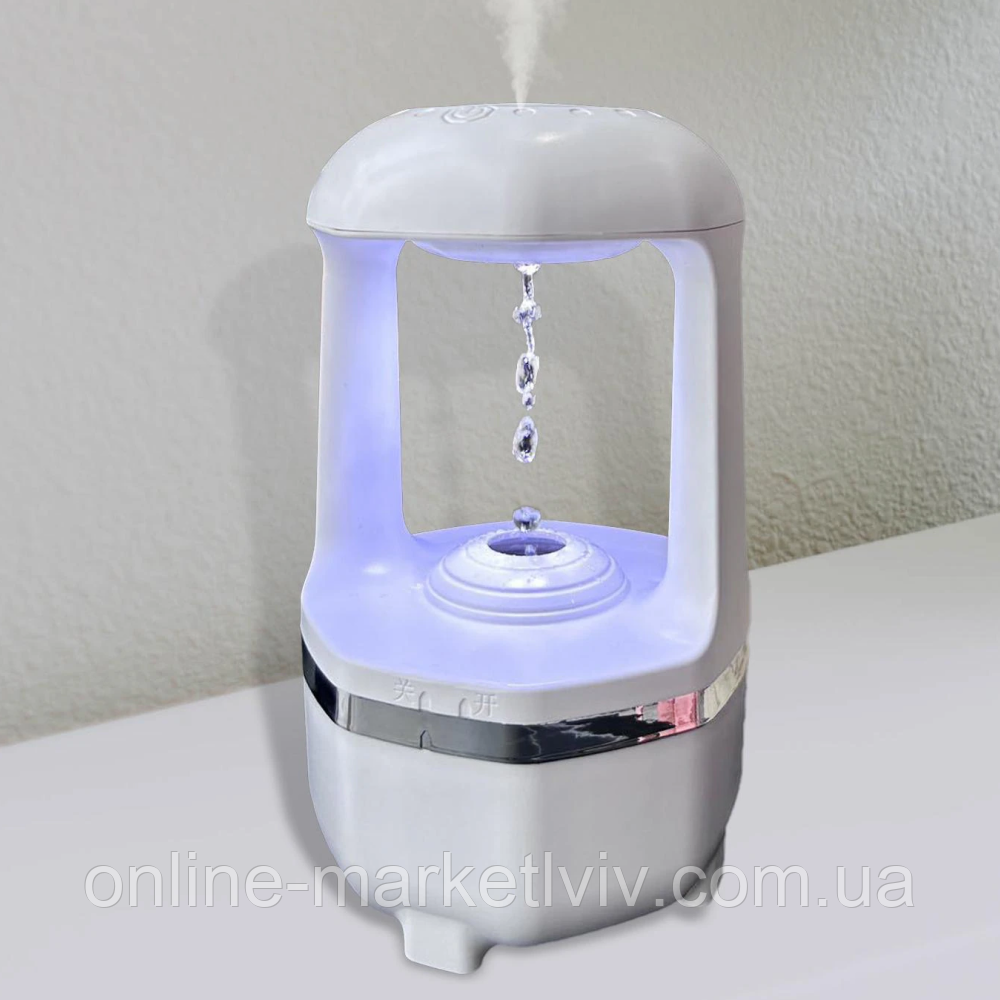 Антигравітаційний зволожувач повітря 450 мл, DROP HUMIDIFIER AND199, Білий / Краплинний аромадифузор