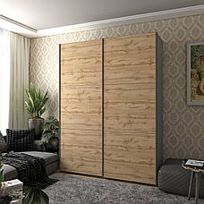 Шафа купе Doros G-Caiser Графіт / Дуб Евок 2 ДСП / 3 частини 180х60х240 (42005014), фото 4