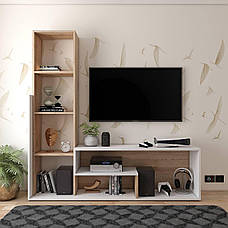 Стінка у вітальню Doros Етана Дуб Артизан / Білий 150х30х150 (41510097), фото 4