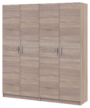 Шафа для одягу Doros Промо Дуб Cонома 2+2 ДСП 180х48х204 (42005007), фото 1