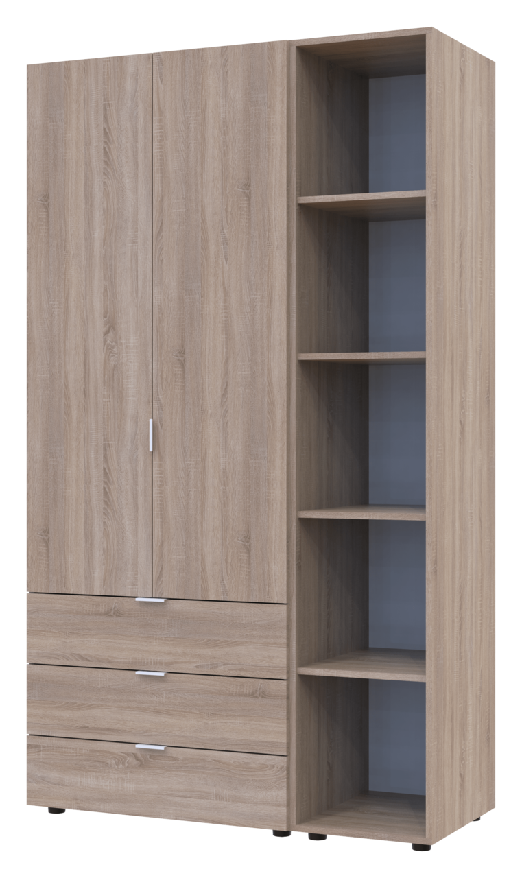 Комплект Doros Гелар з Етажеркою Дуб Сонома 2 ДСП 115.7х49.5х203.4 (42005041)