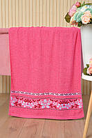 Рушник банний махровий рожевого кольору 164200L