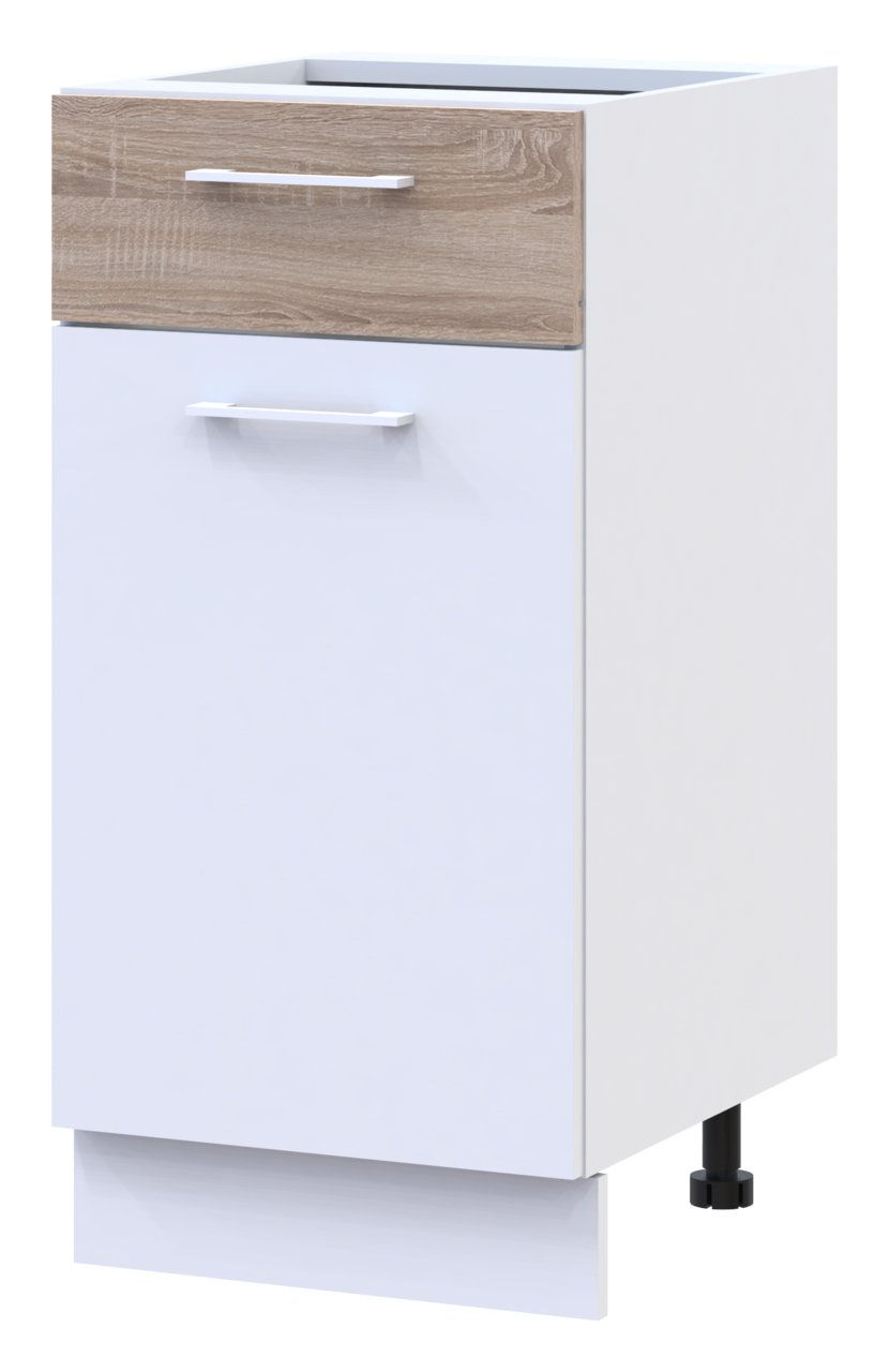 Кухня Doros Лея НЯ82_40 нижня вузька  Білий/Дуб Сонома ДСП 40х46.6х82 (81359337.6)