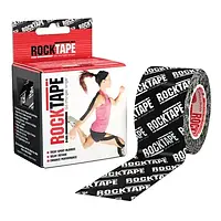 КИНЕЗИО ТЕЙП ROCKTAPE #2 DESIGN 5СМ Х 5М ПРИНТЫ Черный с белым лого