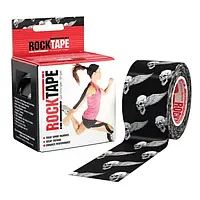 КИНЕЗИО ТЕЙП ROCKTAPE #2 DESIGN 5СМ Х 5М ПРИНТЫ Черный череп