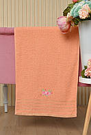 Рушник для обличчя махровий персикового кольору 164151L